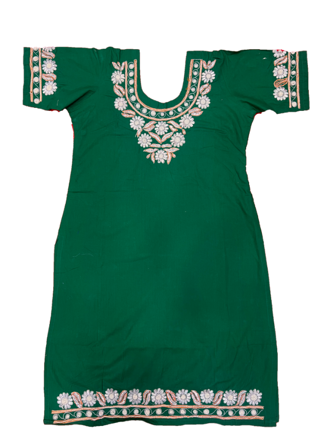 Green Suit With Zari Work