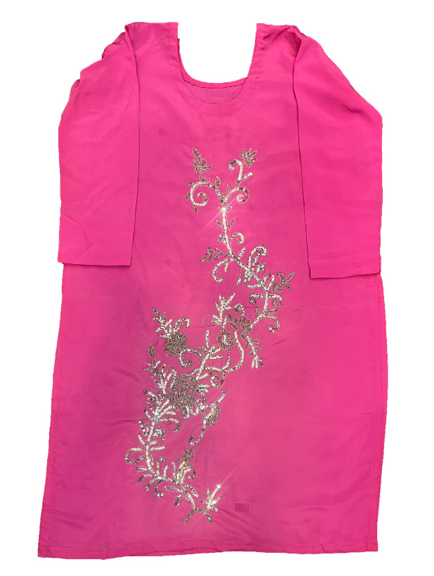 Magenta Suit With Zari Work