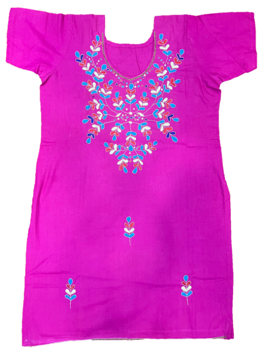 Red Violet   Suit With Zari Work